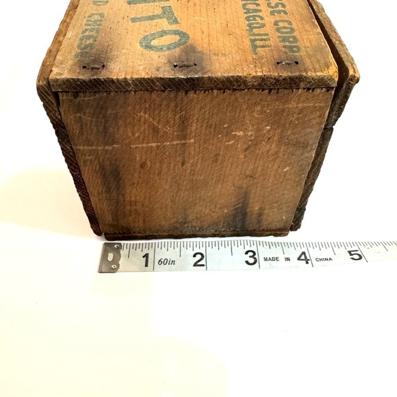Vintage 1930s Kraft Pimento Cheese Wooden Crate, Cheese Box Advertising Box - Picture 5 of 7
